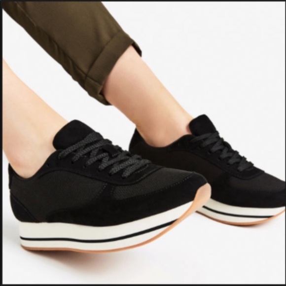 zara black platform shoes